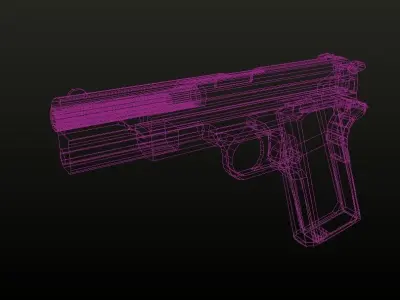 Colt M1911 Pistol Free low-poly 3D model
