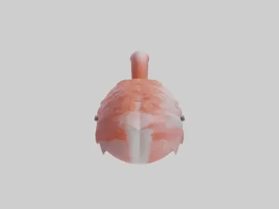 Sleeping Flamingo Model Low-poly 3D model