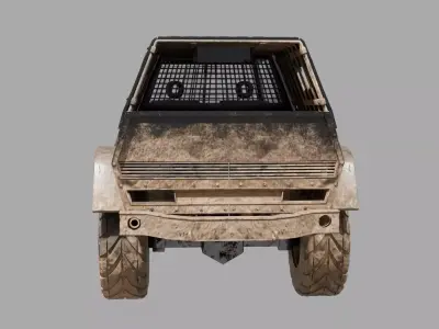 Classic car version DAKAR Rally modeling in blender Free low-poly 3D model