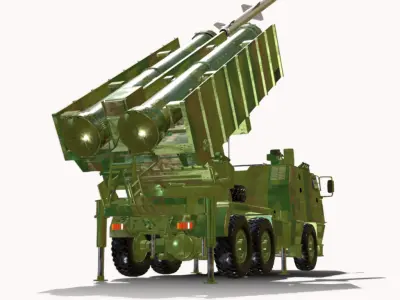 ASTROS 2020 6X6 MANSUP Low-poly 3D model