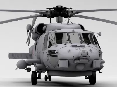 MH-60R Danish Seahawk Navy Helicopter 3D model