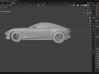 Ferrari Roma 2021 Ultra High Poly Luxury Sports Car 3D Model 3D model