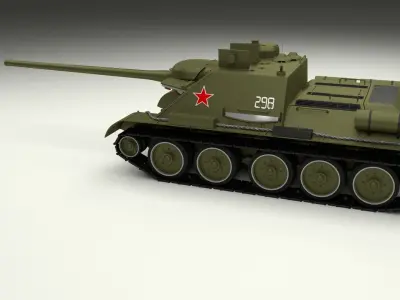 SU 100 with Interior Camo 3D model