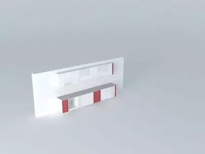 Kitchen furniture set  Free 3D model