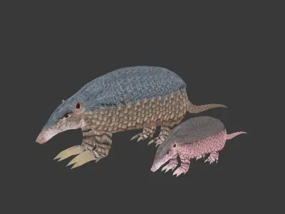 Giant Armadillo Low-poly 3D model