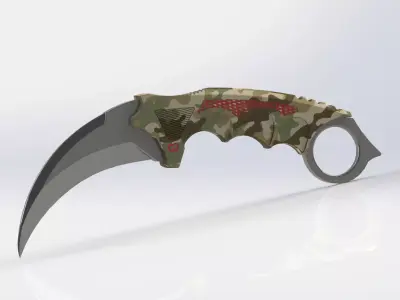 Military karambit 3D print model