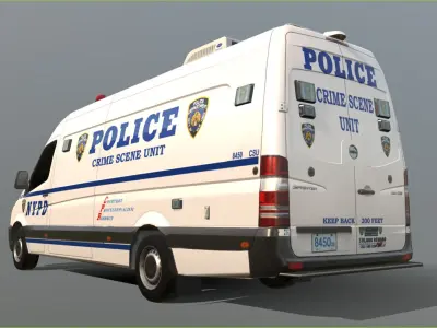 Freightliner NYPD unit livery Low-poly 3D model