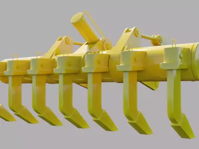 Motor Grader Ripper 3D model 3D model