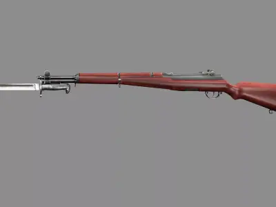 M1 Garand Rifle C127H With Bayonet Mauser Low-poly 3D Model Low-poly 3D model purchase
