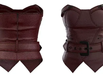 Corset Top Low-poly 3D model