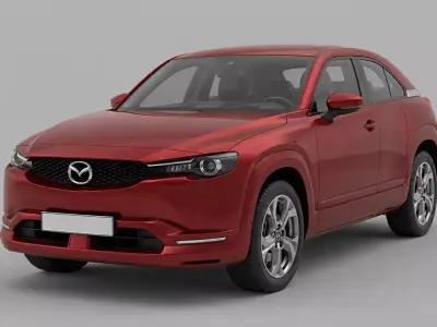 Modern Red Compact SUV 3D model