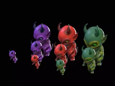 ChibiDemon2Pack1 Low-poly 3D model