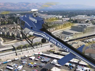 AS-350 San Jose Police Animated Low-poly 3D model