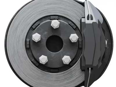 Car braking system for SUV cars 3D model