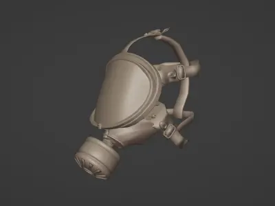 GAS MASK ASSET Low-poly 3D model
