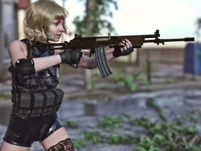 Galil Rifle for G8 3D model