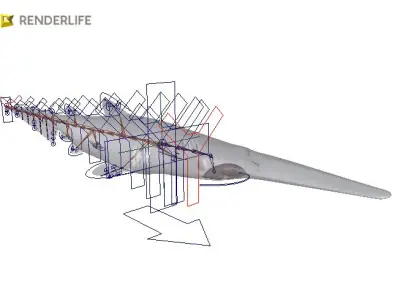 Goblin shark with animation 3D model