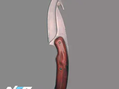 Gut Knife CS GO Knife Free low-poly 3D model