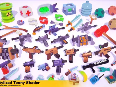 Hypercasual Action Props Pack Volume 3 Low-poly 3D model