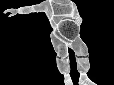 Bronze Astounaut Spacesuit pose 3D print model