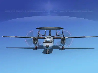 Grumman E-2C Hawkeye V18 3D model