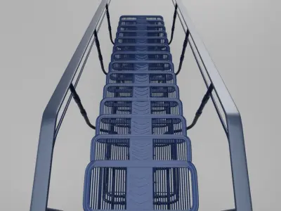 Sci Fi Stairs V1 3D model