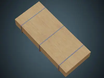Wooden Sheets 2A Low-poly 3D model