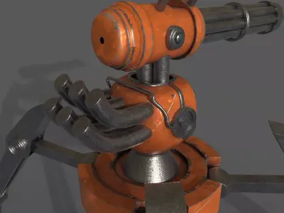 Robo Gun  Low-poly 3D model