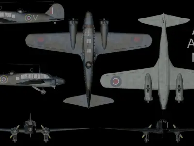 Avro Anson Mk-1 3D model