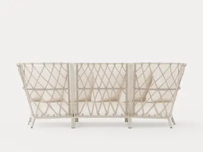 Jet set lounge sofa Low-poly 3D model