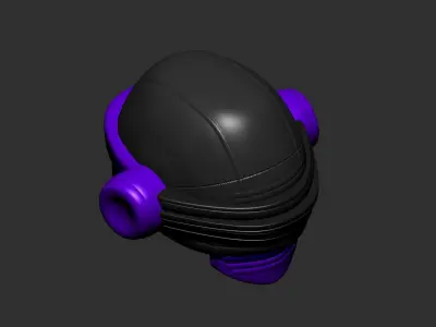 helmet high poly sculpt 3d printable  3D model 179