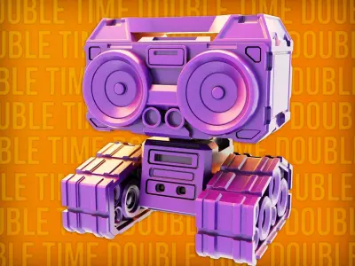 Robo-Tank 3D Print model robot with speakers 3D print model