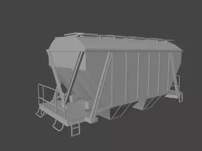 Industrial Railroad Hopper Car Body 3D model