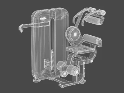 Technogym Selectorized Artis Total Abdominal 3D model