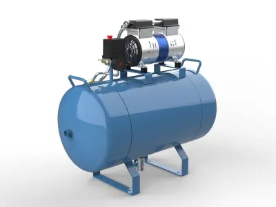 Air Compressor 1Hp 50lt 3D model