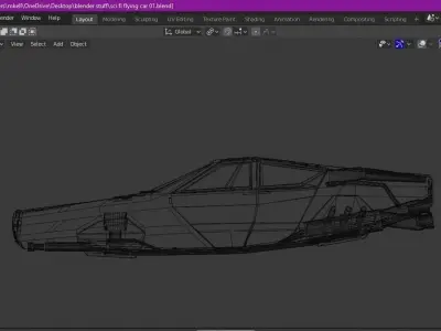 Scifi Sports Car Free 3D model