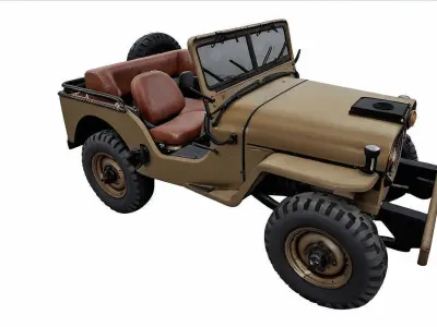 Rugged Off Road Jeep 3D Model Low-poly 3D model