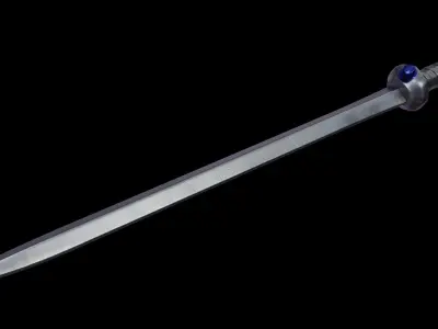 Blueblack legend of zelda sword Free low-poly 3D model