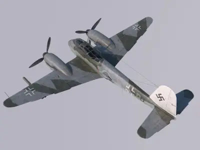 Me-410A1 luftwaffe bf fighter 3D model