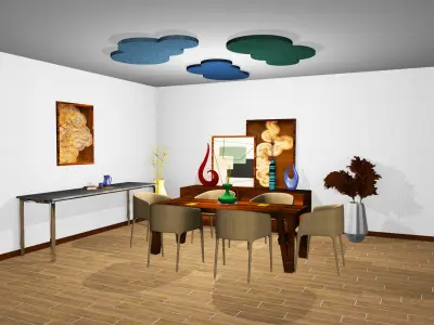 Cloudy Acustic Panel Free 3D model