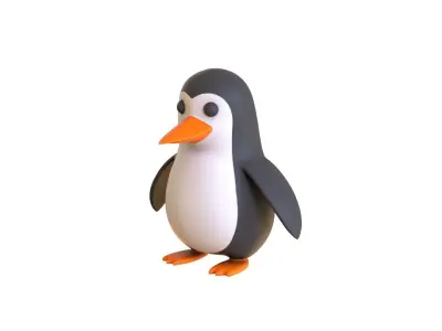 Cartoon Penguin v005 Low-poly 3D model