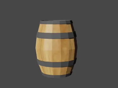 Wooden Furniture Pack Low-poly 3D model