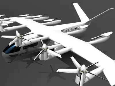 Archer EVTOL 2 Livery Low-poly 3D model
