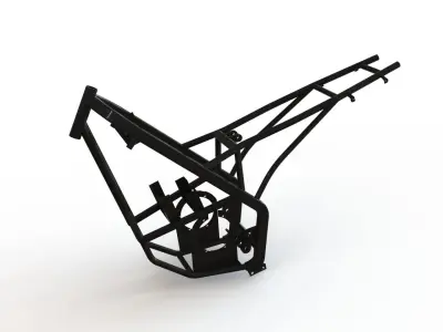 Electric motorcycle chassis for trail motorcross offroad 3D model