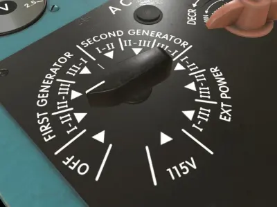 Mi-8MT Mi-17MT Power Panels Board English Low-poly 3D model