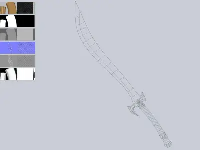 Nature blade Low-poly 3D model order