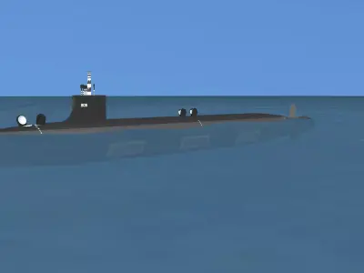 Virginia Class SSGN 805 USS Tang 3D model