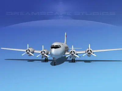 Douglas DC-4 Civil Air Transport China 2 3D model