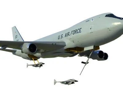 Boeing 747 Airborne Aircraft Carrier 3D model