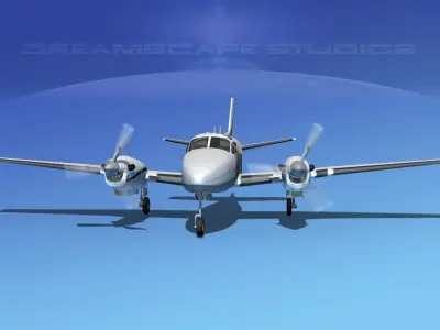 Beechcraft King Air 90 V10 3D model